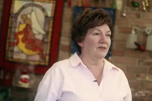 Walli Carranza discusses the mental health struggles that her former daughter-in-law, Genesse Moreno, dealt with before she opened fire at a megachurch earlier in the week, Wednesday, Feb. 14, 2024, in Houston. Carranza says she believes that systemic failures as well as lax gun laws ultimately led to Sunday's shooting at the church (AP Photo/Lekan Oyekanmi)