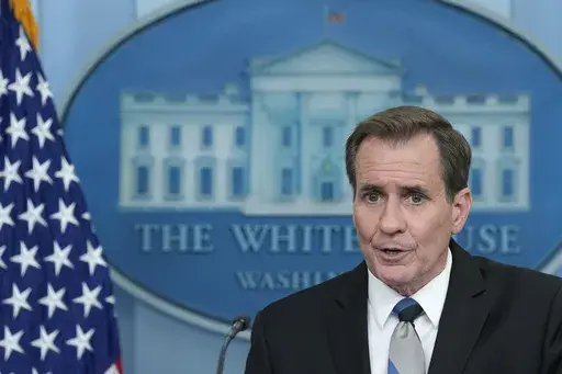 National Security Council spokesman John Kirby speaks during the daily briefing at the White House in Washington, Tuesday, May 28, 2024. (AP Photo/Susan Walsh)