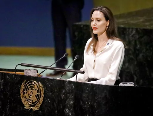 Angelina Jolie, United Nations High Commissioner for Refugees specialenvoy, address a meeting on U.N. peacekeeping at U.N. headquarters on March 29, 2019. Jolie and the United Nations' refugee agency are parting ways after more than two decades. In a joint statement issued Friday, Dec. 16, 2022, the actress and the agency announced she was “moving on” from her role as the agency's special envoy “to engage on a broader set of humanitarian and human rights issues.” (AP Photo/Bebeto Matthew