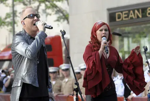 Singers Fred Schneider and Kate Pierson of the music group "The B-52s" perform on NBC's "Today Show" in Rockefeller Plaza on Monday, May 26, 2008, in New York. The Athens Rock Lobsters, a minor-league hockey team that will begin play next season in the home of the University of Georgia paid homage to the city’s rich musical heritage by choosing a nickname associated with one of its most famous bands. The B-52s released their quirky, crustacean-themed song “Rock Lobster” in the late 1970s. 