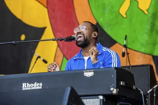 PJ Morton performs at the New Orleans Jazz and Heritage Festival, April 26, 2019, in New Orleans. Morton comes home with a new album and memoir dropping soon amid a Saturday afternoon performance May 4, 2024, at the New Orleans Jazz & Heritage Festival, which nears the end of an eight-day run. (Photo by Amy Harris/Invision/AP, File)