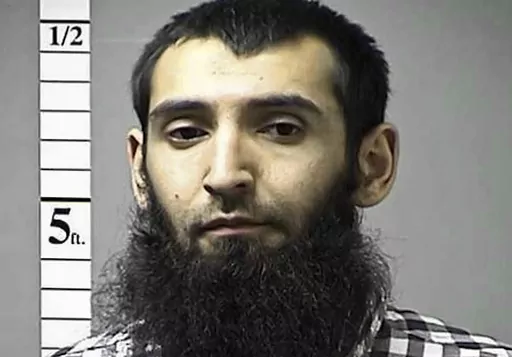 This booking photo provided by the St. Charles County Department of Corrections in St. Charles, Mo., shows Sayfullo Saipov. A jury said Monday, March 13, 2023 it could not reach a unanimous decision on whether to impose the death sentence on an Islamic extremist who killed eight people using a speeding truck on a popular New York bike path. A unanimous verdict is required for a death sentence. (St. Charles County Department of Corrections/KMOV via AP, File)