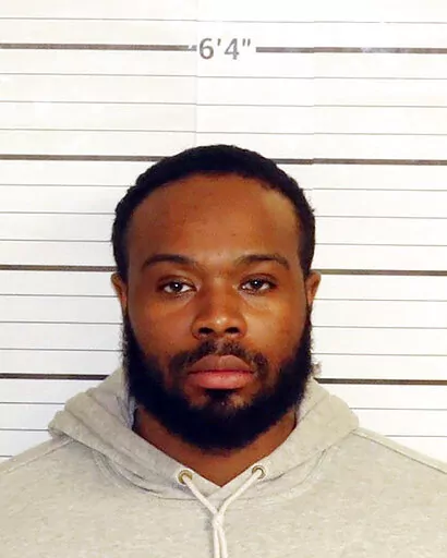 This Wednesday, Jan. 26, 2023, booking photo provided by the Shelby County Sheriff's Office shows former Memphis Police Officer Demetrius Haley in Memphis, Tenn. Years before Haley pulled Tyre Nichols from his car on Jan. 7, 2023, setting in motion a deadly confrontation, Haley was accused of taking part in the savage beating of an inmate at the Shelby County prison. The 2015 assault was so disturbing that 34 other inmates, the entire cell block, signed a letter to the corrections director. (She