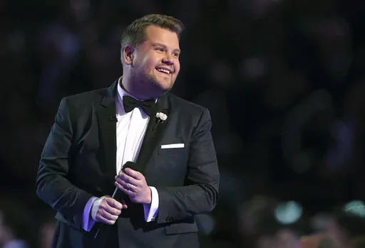 James Corden hosts at the 60th annual Grammy Awards at Madison Square Garden on Jan. 28, 2018, in New York. The multiple Emmy- and Tony Award-winner who gave the world “Carpool Karaoke” is launching a new weekly show set for early 2024 on SiriusXM called “This Life of Mine with James Corden.” (Photo by Matt Sayles/Invision/AP, File)