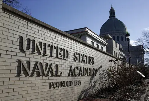 An entrance to the U.S. Naval Academy campus in Annapolis, Md., is seen Jan. 9, 2014. (AP Photo/Patrick Semansky, File)
