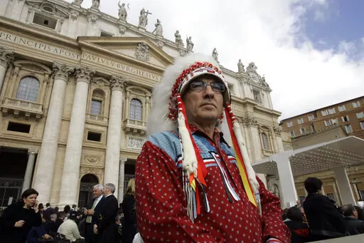 Native Canadian Phil Fontaine, national chief of the Assembly of First Nations, attends Pope Benedict XVI general audience in St. Peter's Square at the Vatican, Wednesday April 29, 2009. A group of native Canadians attended the pontiff's general audience on Wednesday before a private meeting where the pope expressed his concern for the acknowledged abuse and "deplorable conduct" of some church members at Canadian schools that native Canadians were forced to attend, in an effort to assimilate the