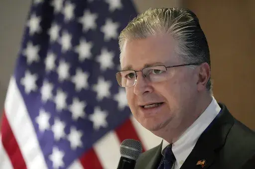 U.S. Assistant Secretary of State for East Asia and Pacific Affairs Daniel Kritenbrink speaks in Taguig, Philippines on Tuesday, May 21, 2024. On Saturday, June 22, 2024, the senior U.S. diplomat held talks in Vietnam and said that the trust between the two countries was at an “all time high,” just days after Russian President Vladimir Putin's state visit to Hanoi. (AP Photo/Aaron Favila, File)