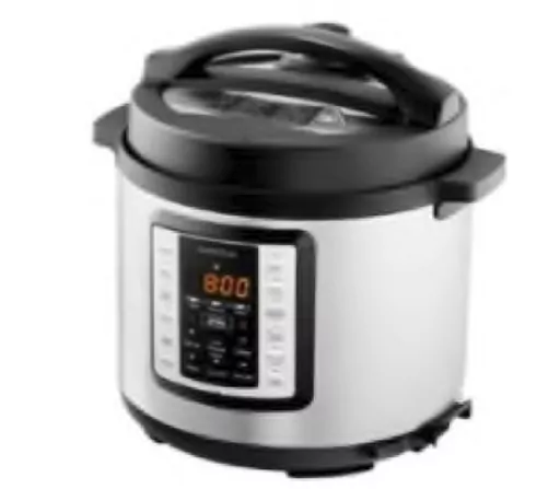 This photo provided by U.S. Consumer Product Safety Commission shows Insignia 6-Quart Multi-Function Pressure Cooker. Best Buy, on Friday, Oct. 27, 2023, is recalling nearly 1 million pressure cookers and separate inner pots due to a defect that can cause hot foods to spew out, posing burn hazards. The cookers, sold under the brand Insignia, have incorrect volume markings on their inner pots — which can cause consumers to overfill them. (U.S. Consumer Product Safety Commission via AP)