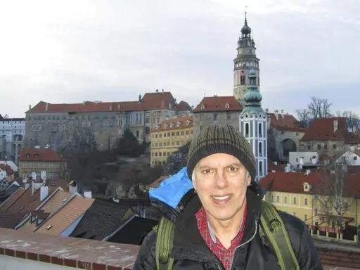 This undated photo shows Jimmy Hill. Hill, an American, was killed in a Russian attack on the northern Ukrainian city of Chernihiv, where he was seeking medical treatment for his partner. The death of Jim Hill was reported Thursday, March 17, 2022 by his sister. (Provided by Family of Jimmy Hill via AP)