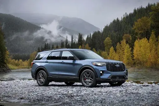 This photo provided by Ford shows the 2025 Explorer. The Explorer is enjoyable to drive and comes with some great technology features. (Courtesy of Ford Motor Co. via AP)