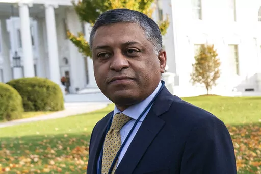 Dr. Rahul Gupta, the director of the White House Office of National Drug Control Policy, is shown at the White House, Thursday, Nov. 18, 2021, in Washington. President Joe Biden is sending his administration’s first national drug control strategy to Congress as the U.S. overdose death toll hit a new record of nearly 107,000 during the past 12 months. White House drug czar Dr. Rahul Gupta says the strategy is the first to prioritize what’s known as harm reduction.  (AP Photo/Alex Brandon, Fil
