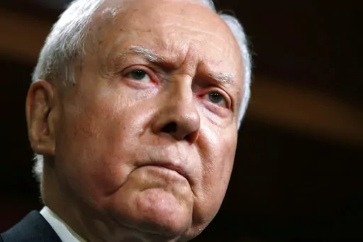 Sen. Orrin Hatch, R-Utah, attends a news conference with Republican members of the Senate Judiciary Committee on Capitol Hill in Washington on Oct. 4, 2018. A longtime senator known for working across party lines, Hatch died Saturday, April 23, 2022, at age 88. (AP Photo/Jacquelyn Martin, File)