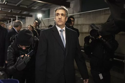 Michael Cohen leaves the District Attorney's office after testifying before a grand jury in New York, Monday, March 13, 2023. (AP Photo/Yuki Iwamura)